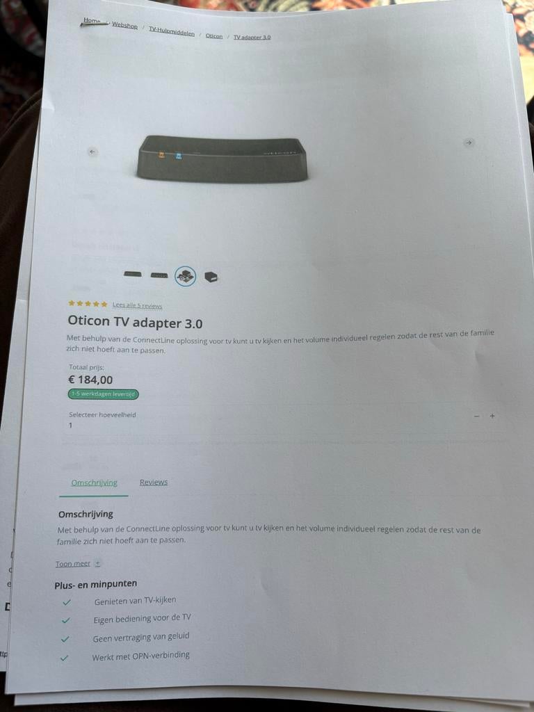 Oticon TV Adapter 3.0 en ConnectLine Mic, Ophalen of Verzenden, Zo goed als nieuw