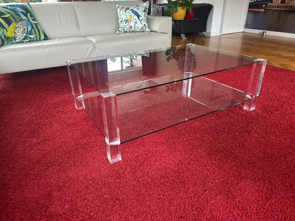 Salontafel, Ophalen, 100 tot 150 cm, 50 tot 100 cm, Glas