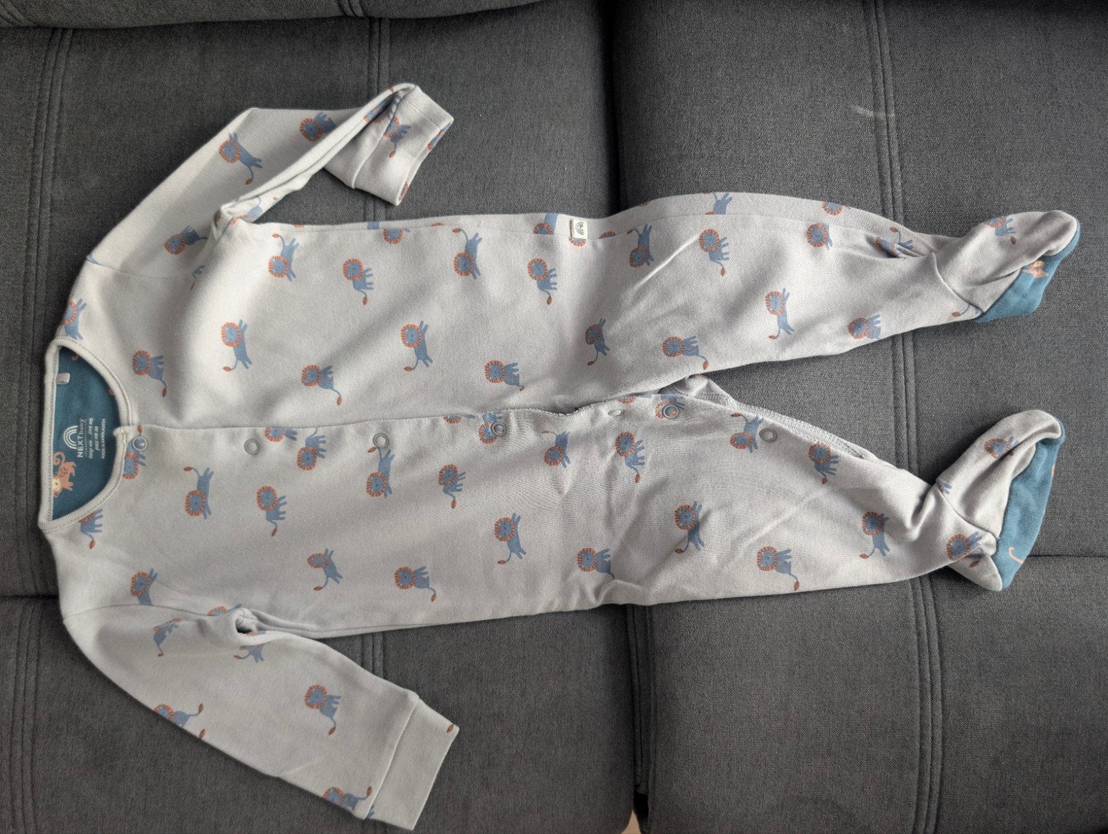 Next Baby Pyjama met dierenprint - 6-9 maanden, Ophalen of Verzenden, Zo goed als nieuw, Next Baby, Jongetje of Meisje