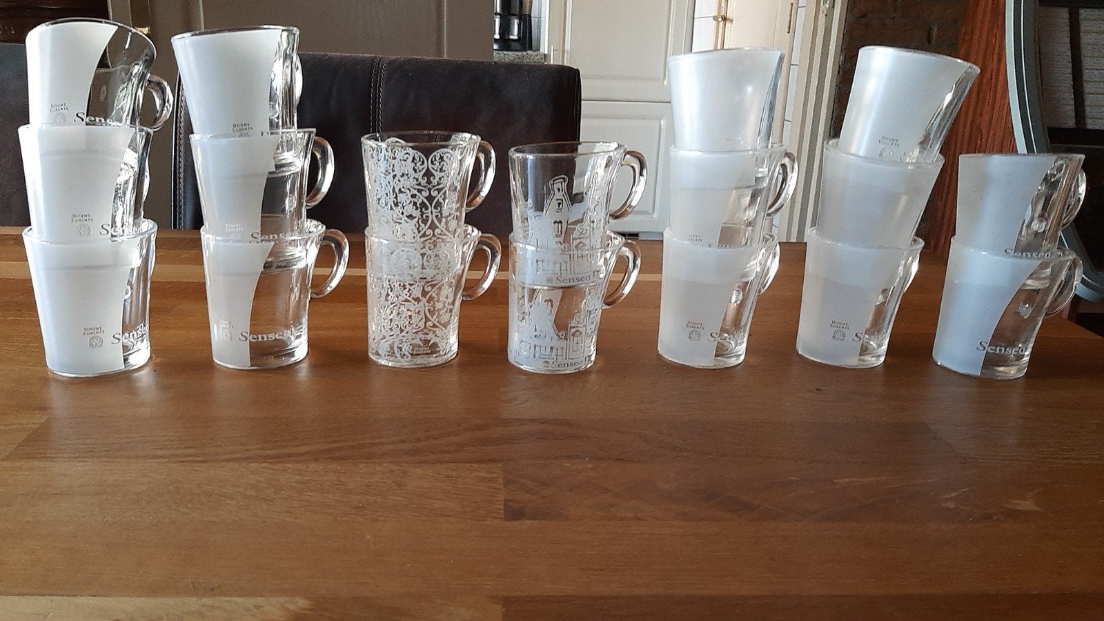 18 stuks senseo douwe egberts koffie glazen, Verzamelen, Ophalen