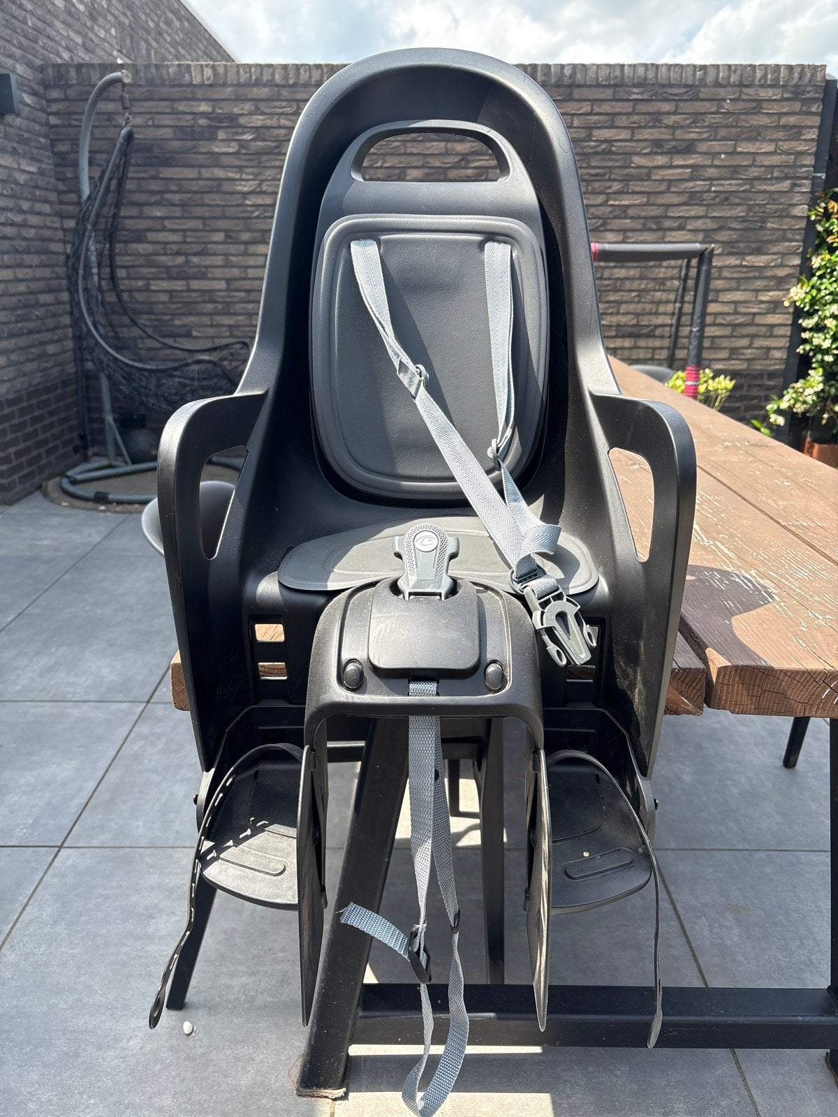 Polisport Fietsstoeltje Achterzitje Zwart, Fietsen en Brommers, 15 t/m 25 kg, Achterzitje, Ophalen of Verzenden, Gebruikt