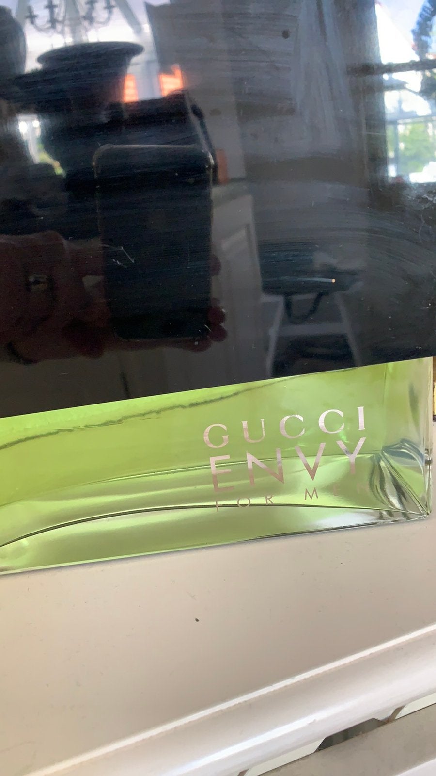 Gigant glazen GUCCI “ ENVY “fles gevuld, Verzamelen, Parfumverzamelingen, Ophalen of Verzenden, Parfumfles, Gevuld