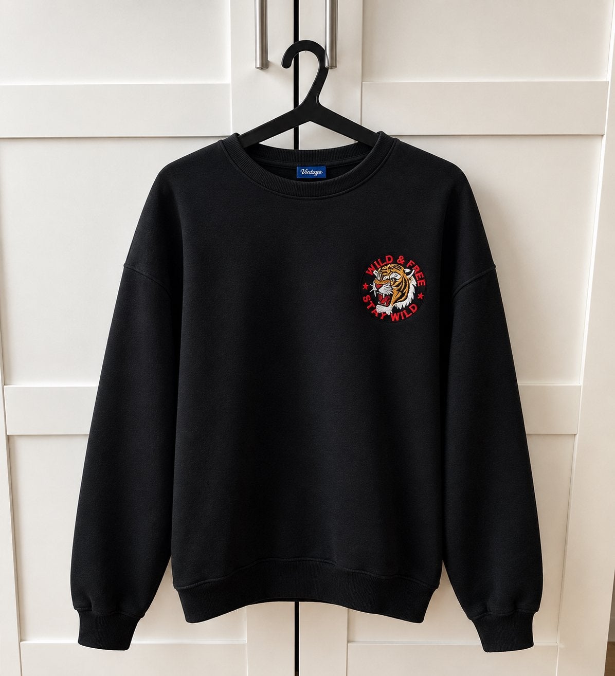 Karma Club Kyoto Japan Tiger Crewneck – Zwart – Unisex, Ophalen of Verzenden, Nieuw, Maat 52/54 (L), Zwart