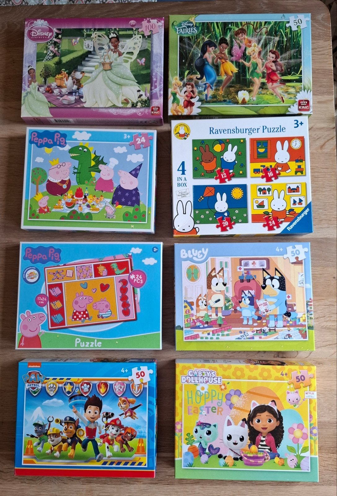 Diverse kinderpuzzels:Disney, Peppa Pig, Ravensburger, Bluey, Ophalen of Verzenden, 10 tot 50 stukjes, Gebruikt, 2 tot 4 jaar