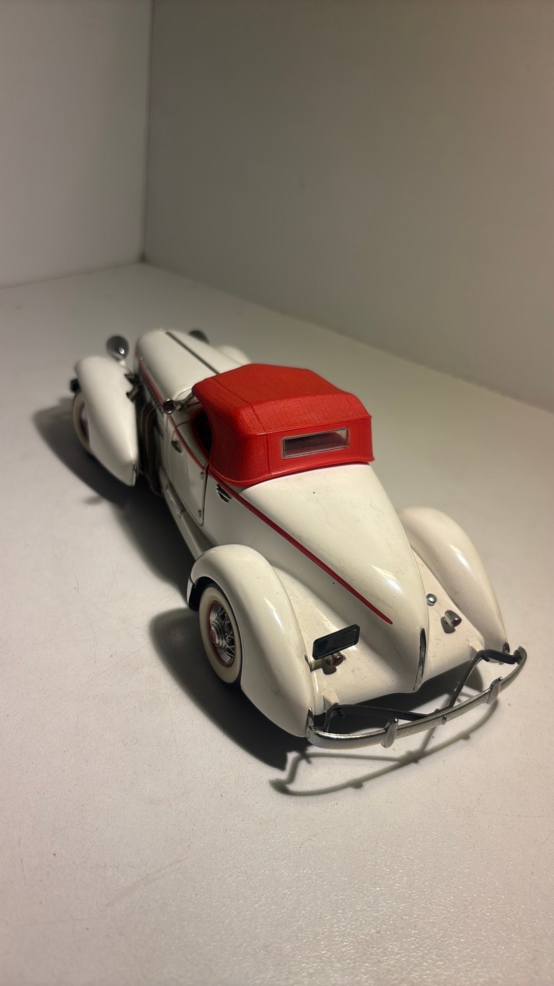 Auburn Boattail speedster 1935 franklin mint 1.24, Overige merken, Auto, Ophalen of Verzenden, A
