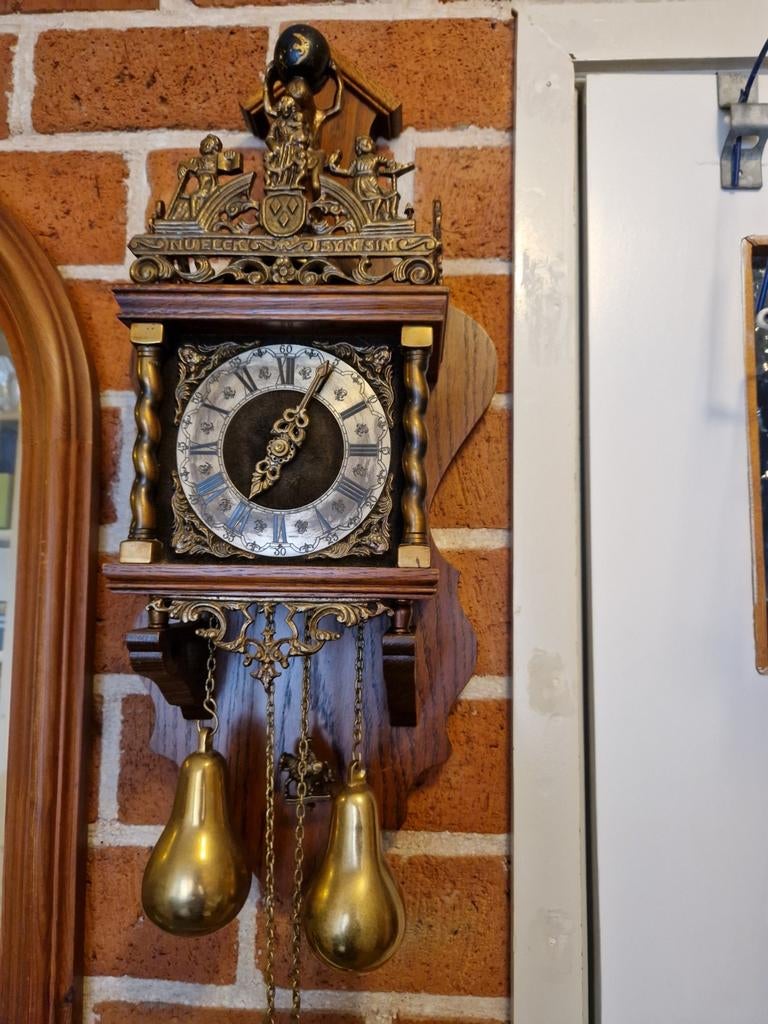 Grote Zaanse Klok - Werkt. Met Heldere Slag, Antiek en Kunst, Ophalen of Verzenden