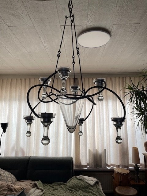 Kaarsen lamp, Ophalen of Verzenden, Zo goed als nieuw, Glas