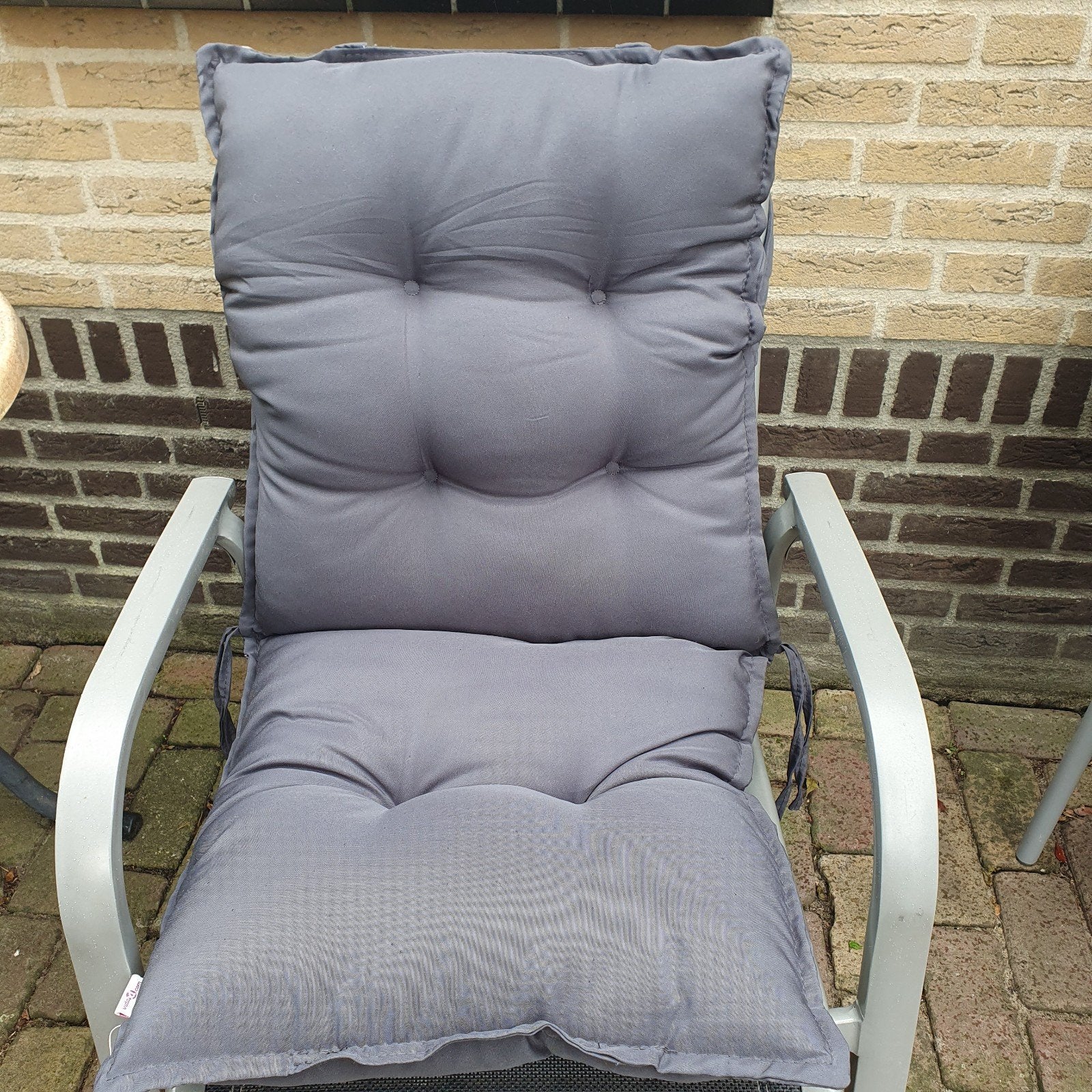 6 Nieuwe Antraciet tuinstoel kussens - 50x50 & 50x55 cm, Tuin en Terras, Ophalen, Nieuw
