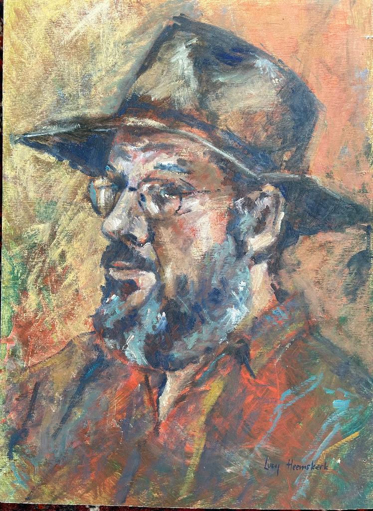 Schilderij van Lucy Heemskerk op paneel, Antiek en Kunst, Ophalen