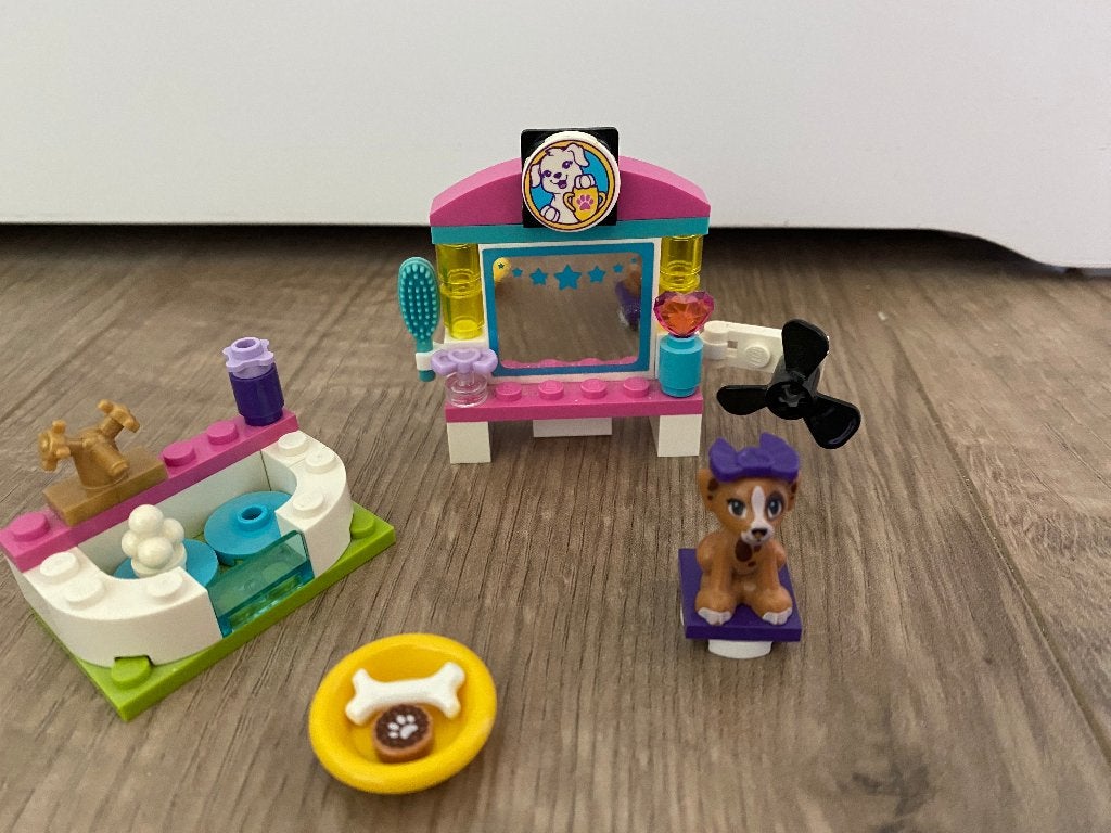 Lego friends puppy verzorgplek 41302 compleet met doos, Ophalen, Lego, Zo goed als nieuw, Complete set