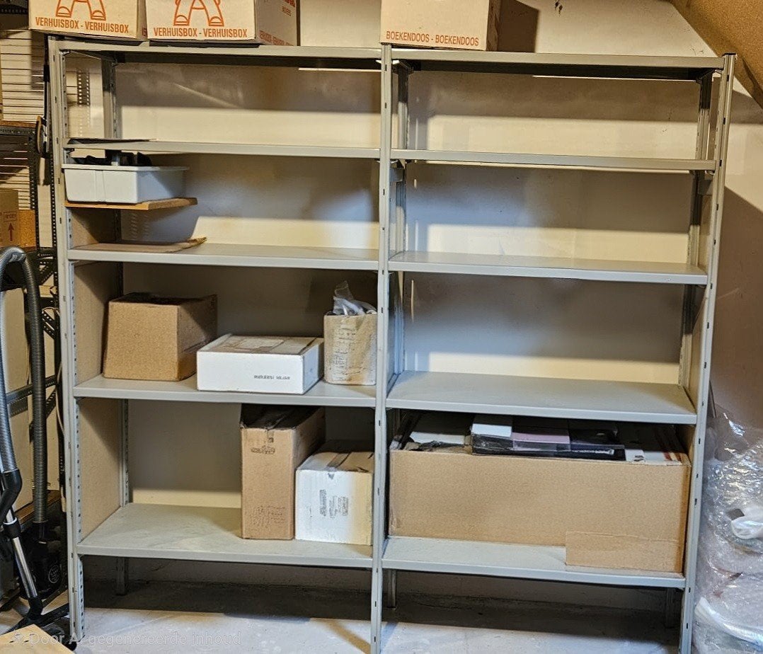 2x2 Stevige metalen stellingkasten, Ophalen, Gebruikt