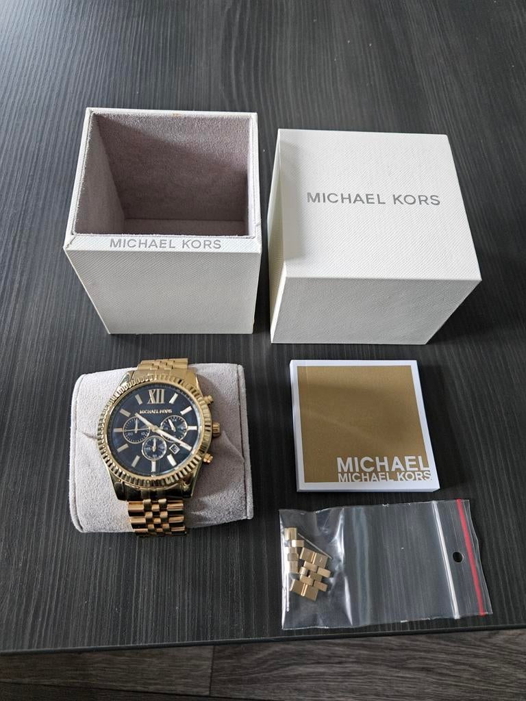 Michael Kors Horloge MK8286 - ALS NIEUW, Overige merken, Staal, Staal, Polshorloge