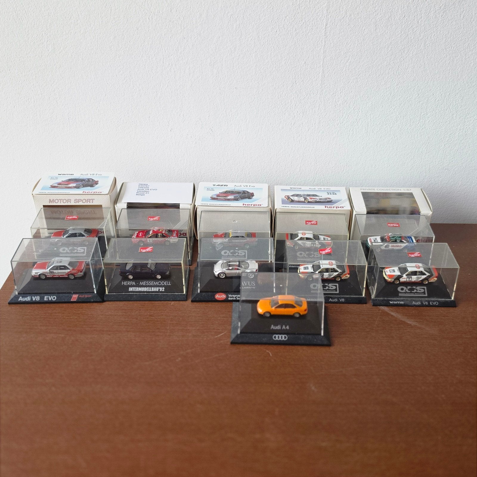 Set van 11 Herpa 1:87 Audi modellen, Ophalen of Verzenden, Zo goed als nieuw, Auto, Herpa