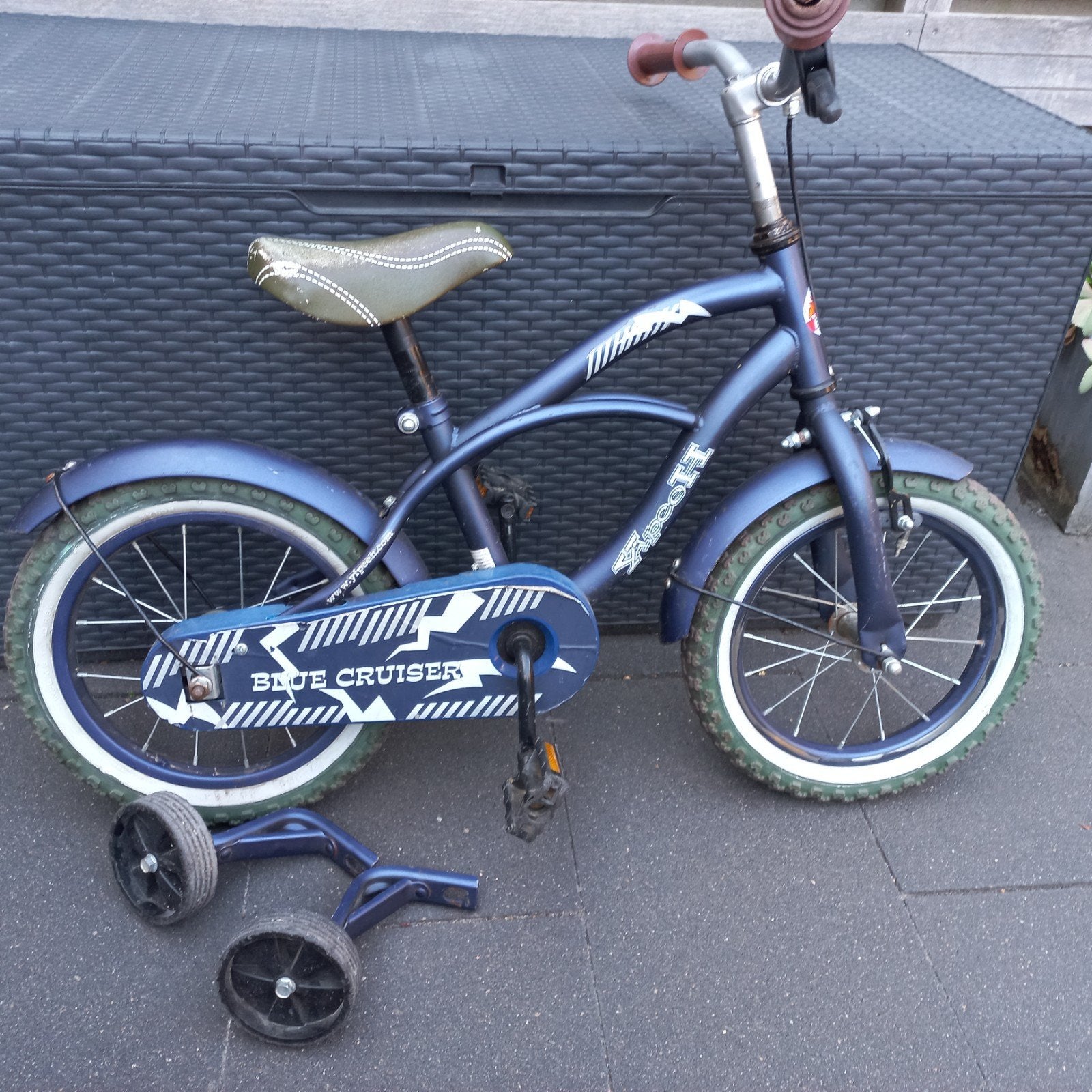 Yipeeh kinderfiets 14 inch, Ophalen, Gebruikt, Minder dan 16 inch, Zijwieltjes