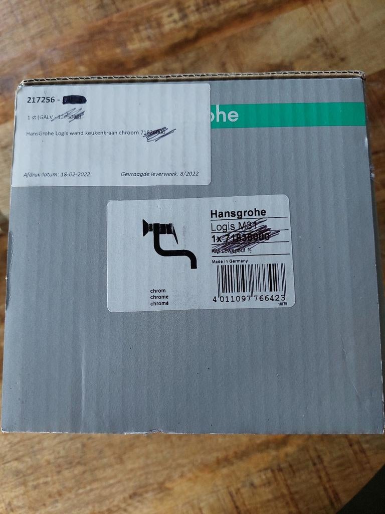 Kraan voor wastafel of stortbak- Hansgrohe, Huis en Inrichting, Ophalen, Nieuw, 50 tot 100 cm, Minder dan 100 cm
