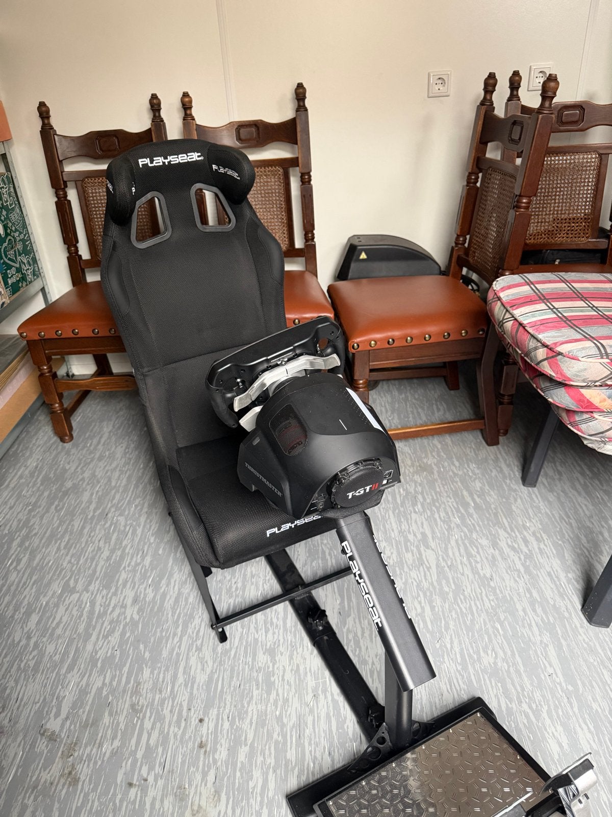 Playseat Evolution+Ferrari SF1000 stuur+T-LCM pedalen, Ophalen, Racestoel, Force feedback, PlayStation
