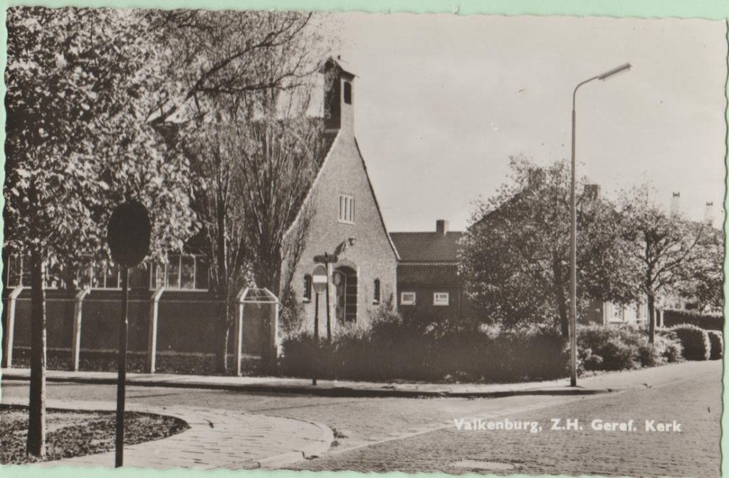 Valkenburg (ZH.) Geref. kerk ca. 1960, Ophalen, 1960 tot 1980, Zuid-Holland