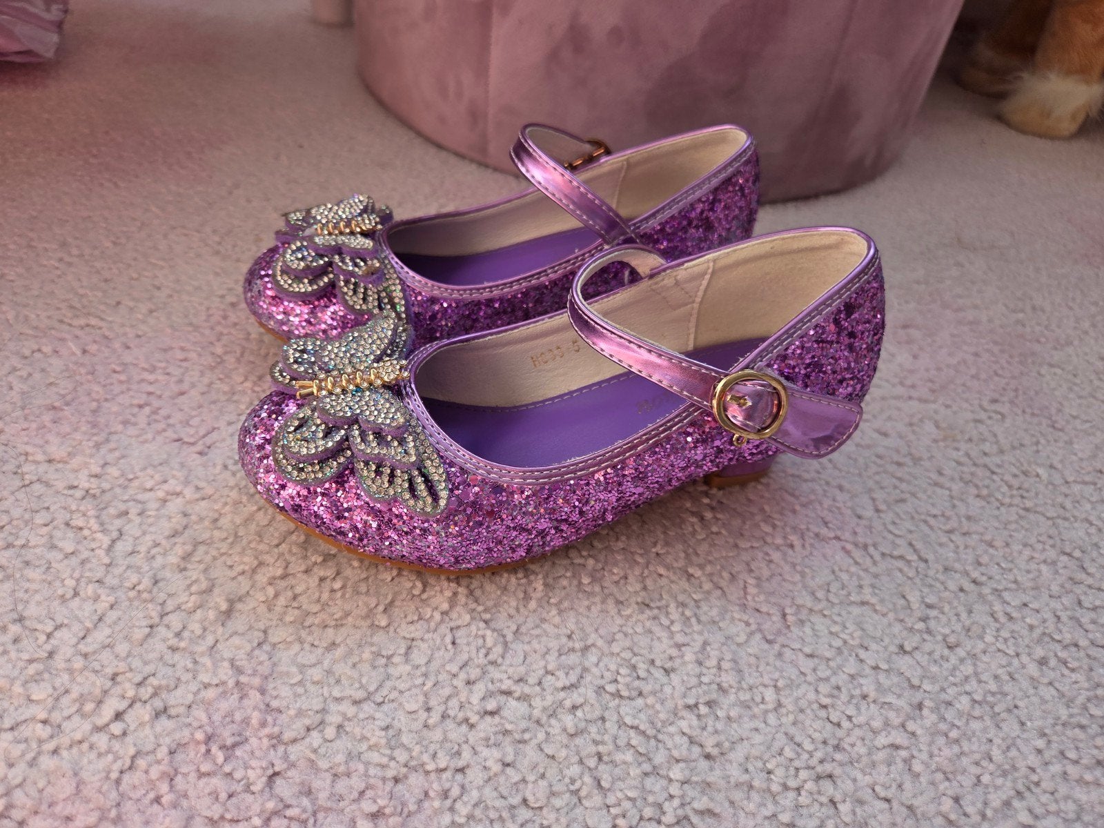 Meisjesschoenen met glitters hakschoenen maat 31-32, Ophalen of Verzenden, Zo goed als nieuw, Meisje, Schoentjes
