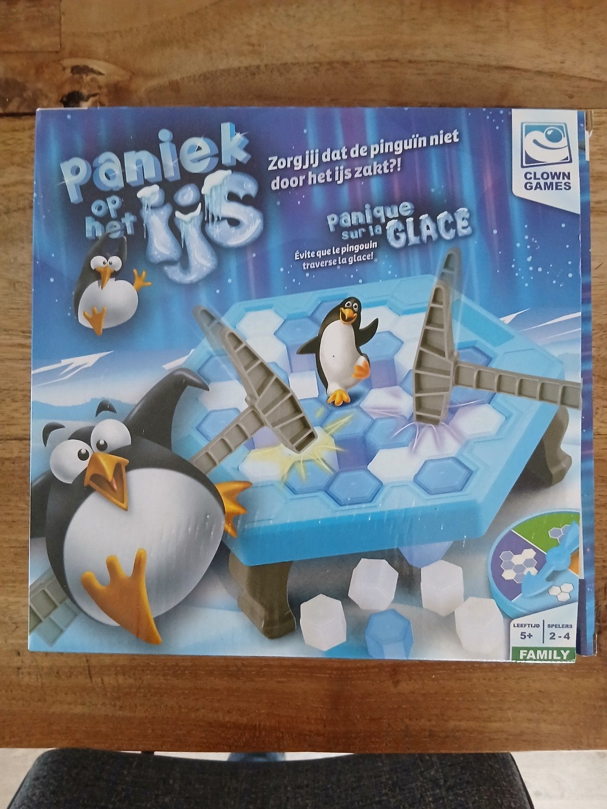 Paniek op het ijs - Leuk familiespel, Drie of vier spelers, Ophalen of Verzenden, Gebruikt, Clown Games