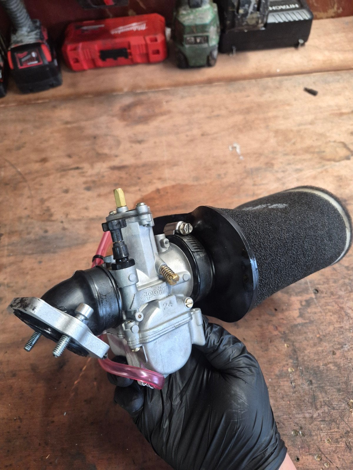 Polini 24mm carburateur set met Stage 6 luchtfilter, Ophalen of Verzenden, Zo goed als nieuw, Carburateur