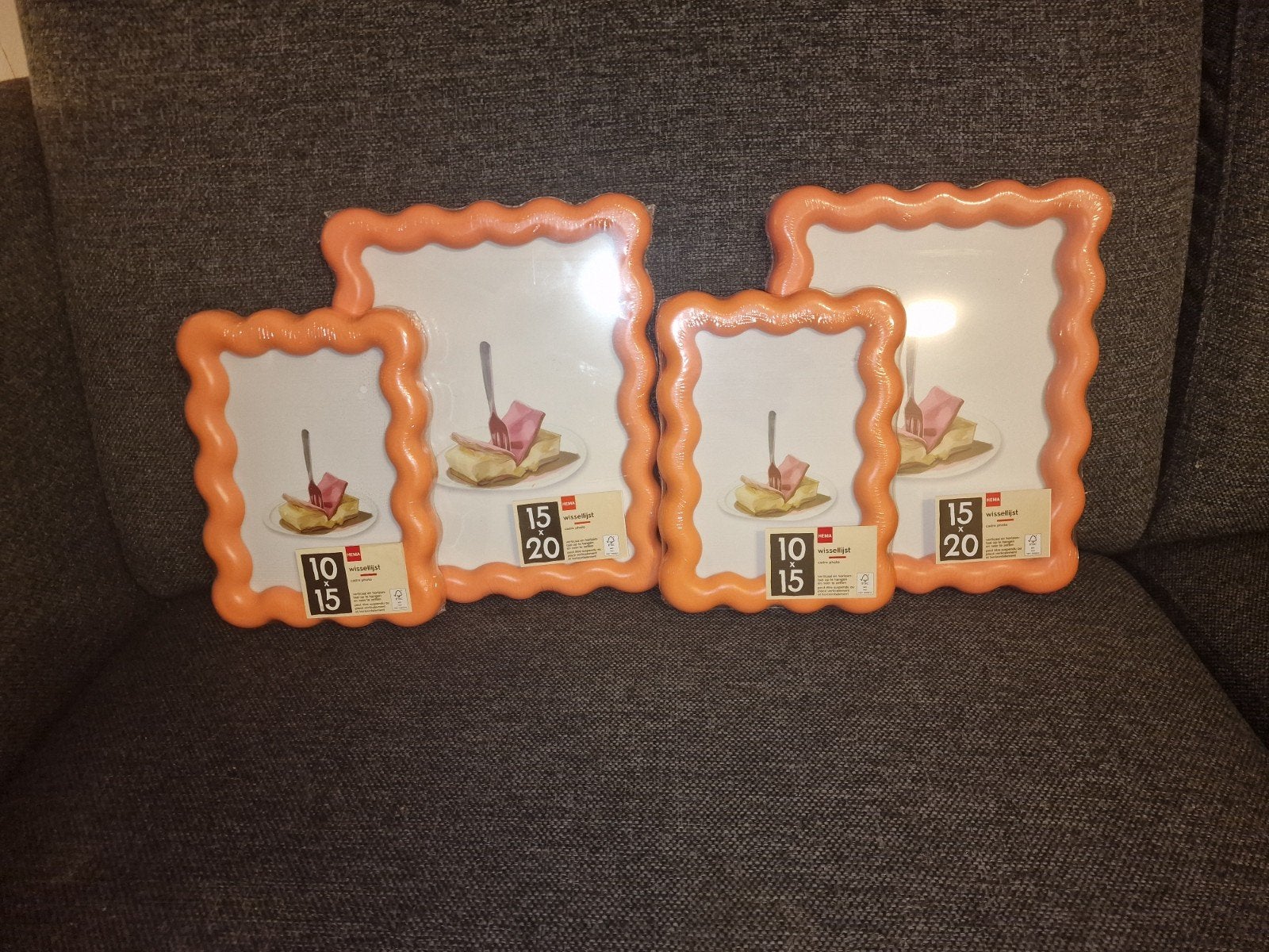 Hema Wissellijsten Oranje - 2x 10x15cm, 2x 15x20cm, Ophalen, Nieuw, Oranje, Overige merken