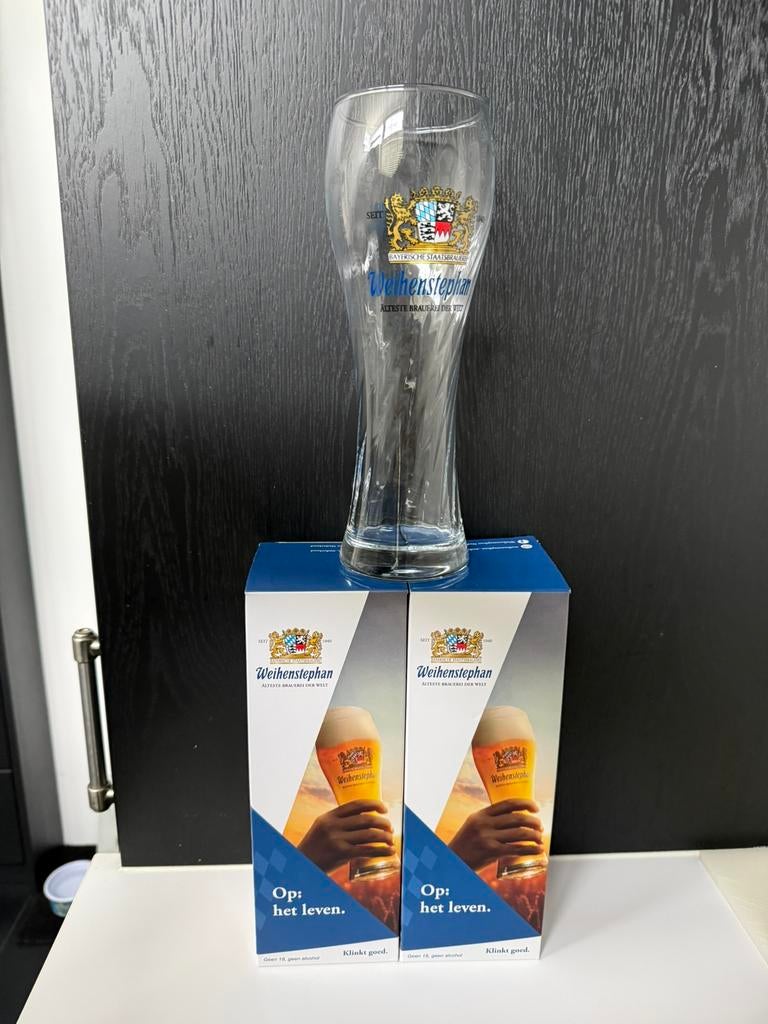 Twee Weihenstephan glazen Nieuw!, Ophalen of Verzenden, Zo goed als nieuw