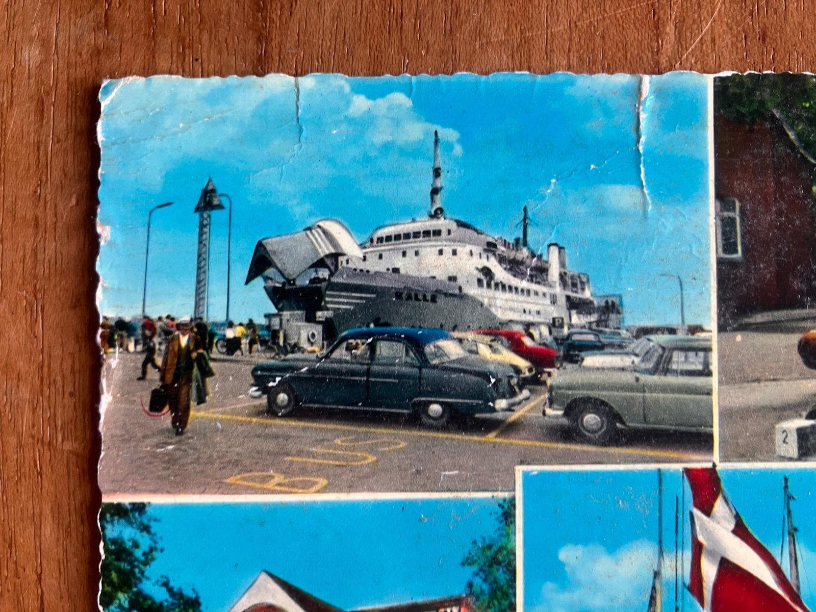Veerboot in de haven van Juelsminde Denemarken, Ophalen of Verzenden, Gebruikt, Motorboot, Kaart, Foto of Prent
