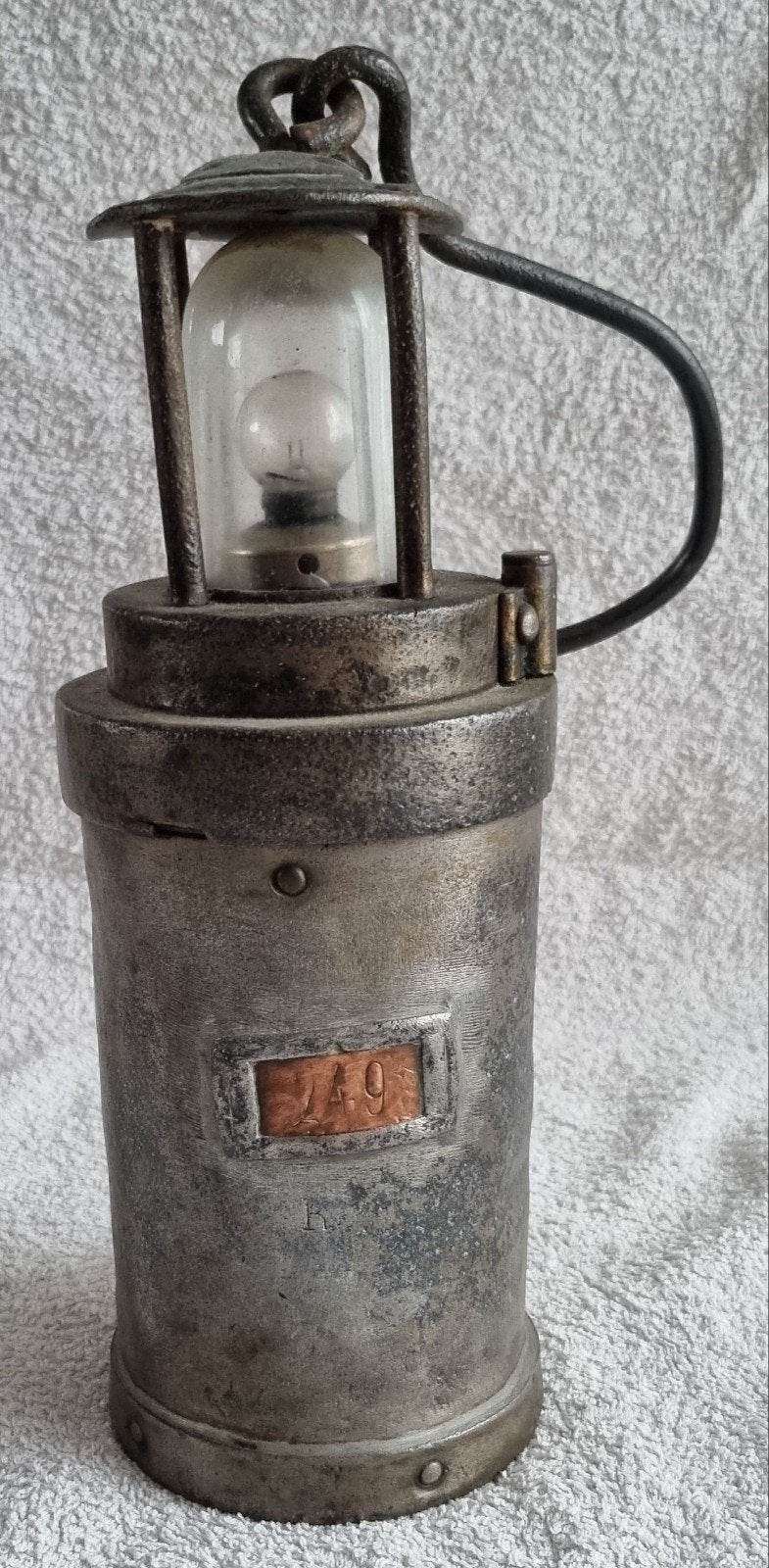 oude mijnlamp potlamp, Ophalen of Verzenden