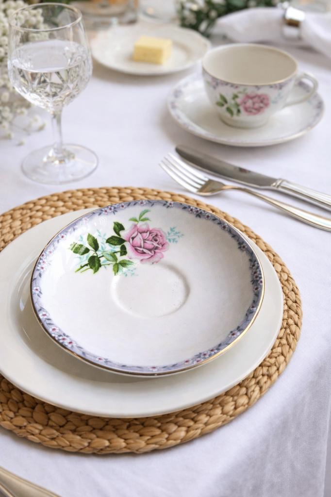 vintage royal york bone china porselein schotel-roze roos, Ophalen of Verzenden
