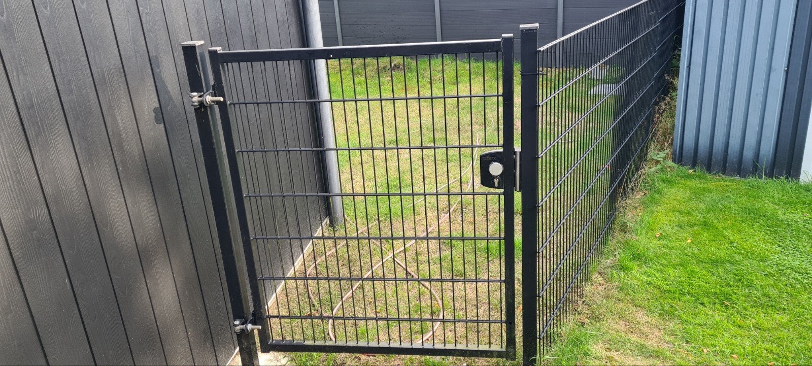 Dubbelstaafmat poort 125x140 cm, Ophalen, Met poort, Gebruikt, Dubbelstaafmat hekwerk
