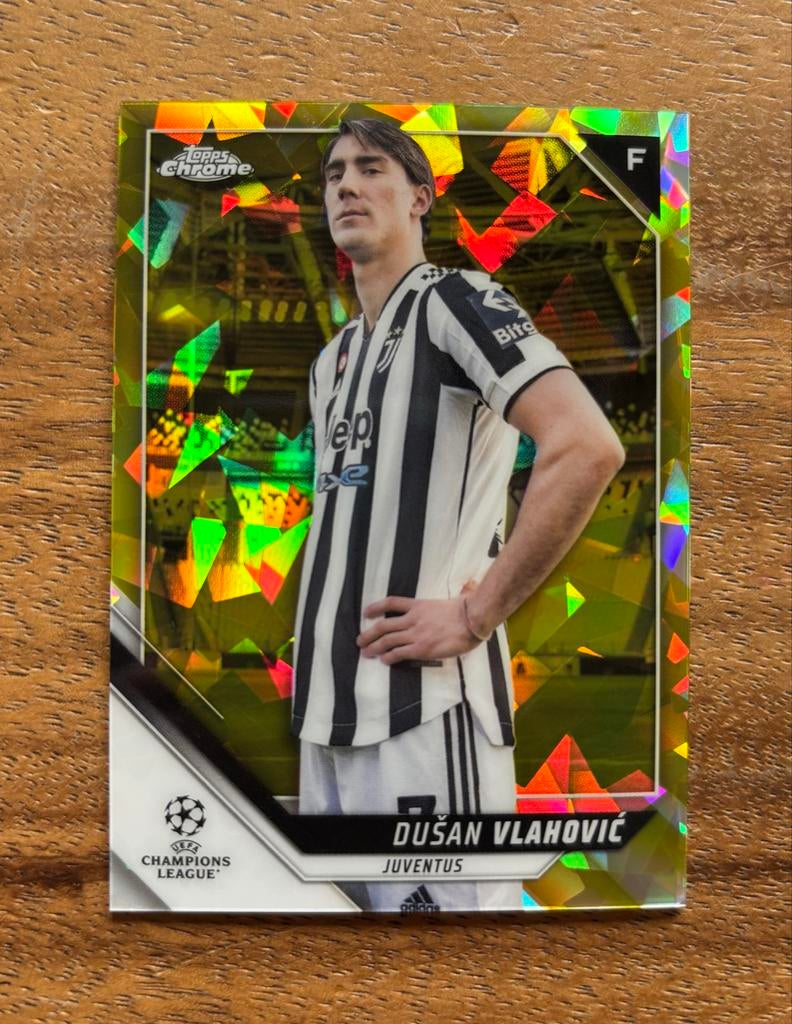 Dusan Vlahovic Topps Chrome Champions League Kaart /99, Ophalen of Verzenden, Zo goed als nieuw, Buitenlandse clubs, Spelerskaart