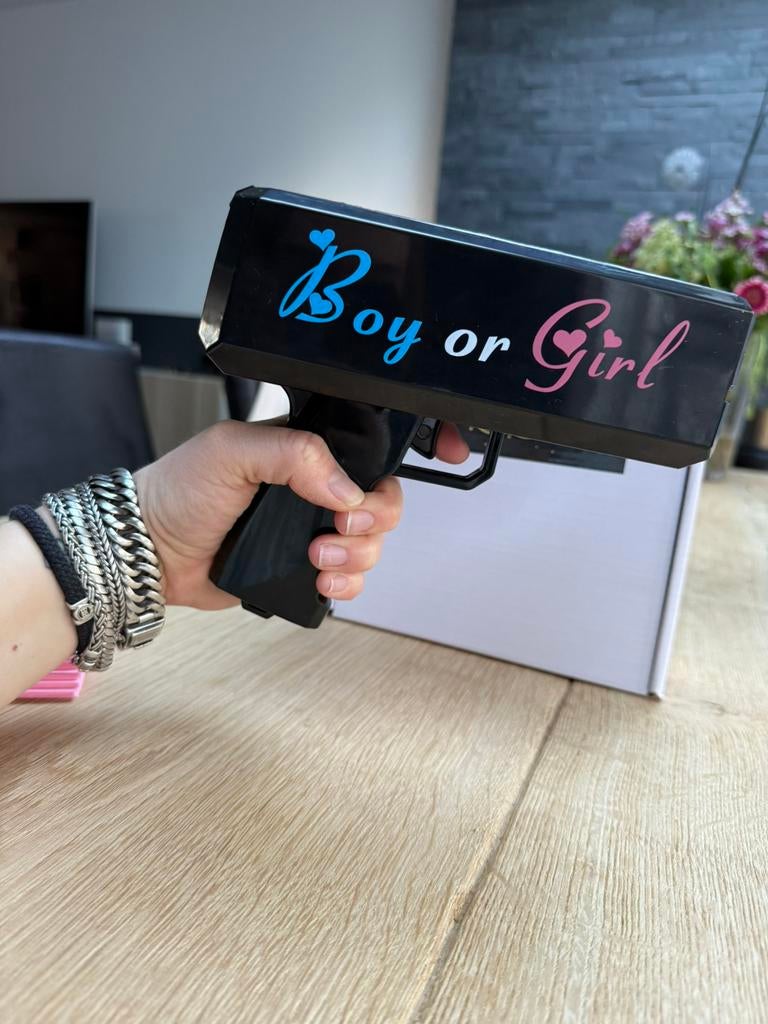 Gender reveal Money Shooter, Ophalen, Zo goed als nieuw, Feestartikel, Overige