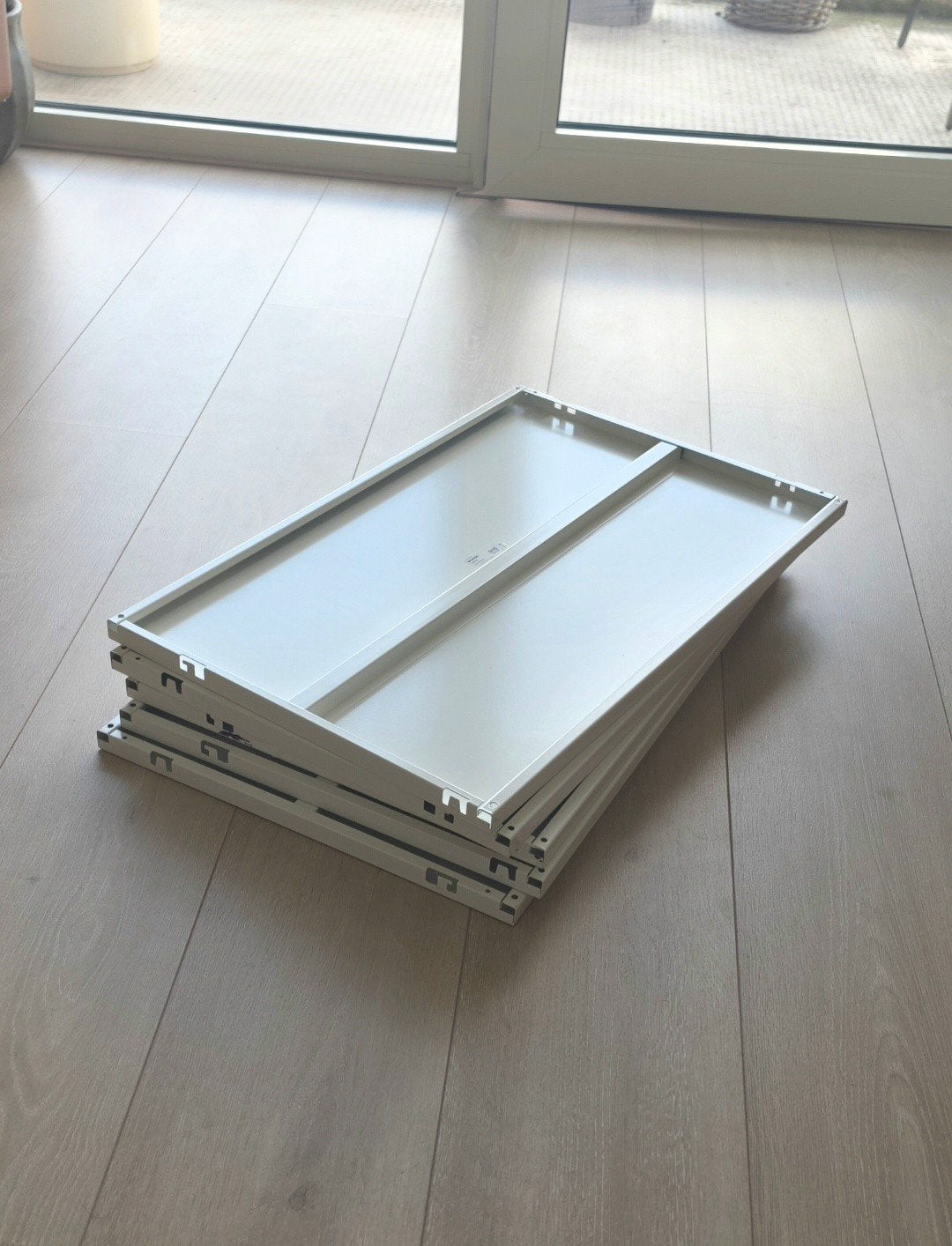 5 x BOAXEL Plank, metaal wit, 60x40 cm, Ophalen