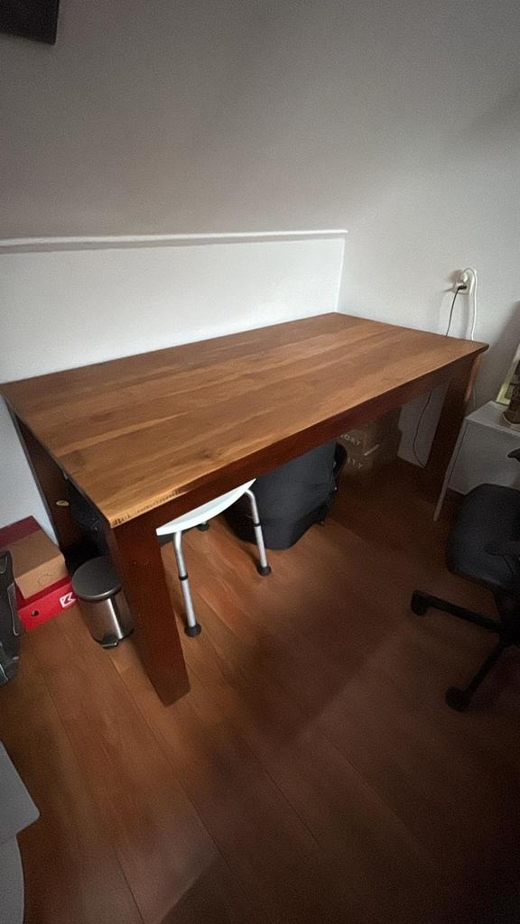 Teak houten eettafel - Goede staat, Huis en Inrichting, Tafels | Eettafels, Gebruikt, Teakhout, 150 tot 200 cm, Vier personen