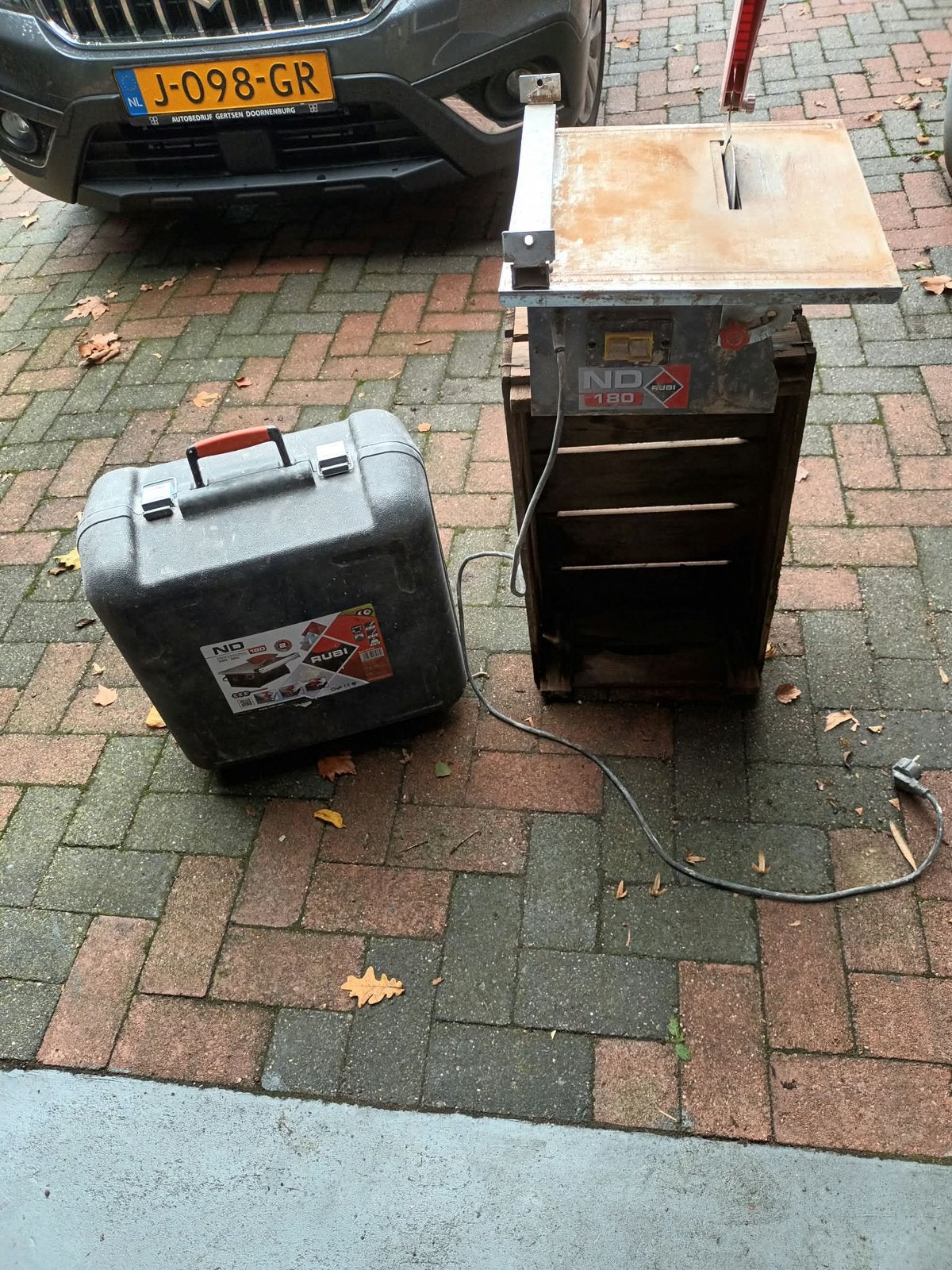 Rubi ND-180 Elektrische Tegelzaagmachine met koffer - 180mm, Ophalen, Gebruikt