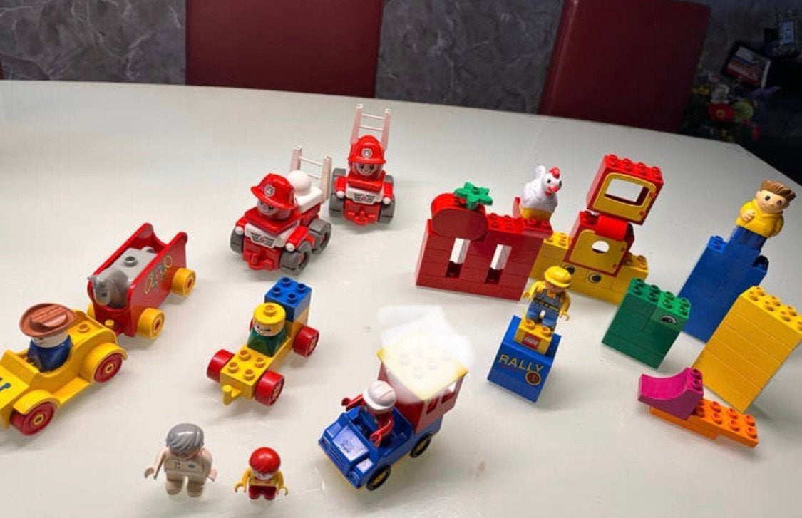 Reto Duplo autopopjes en stenen - alles in één koop, Inclusief minifiguren, Gebruikt, Ophalen of Verzenden, Duplo