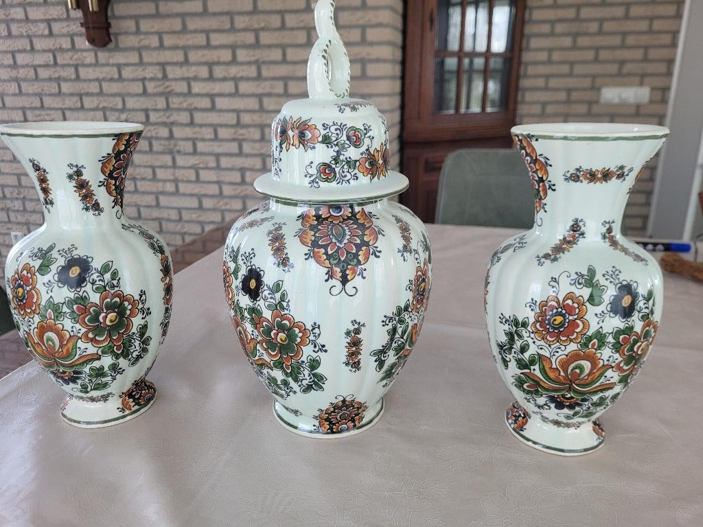 3 siervazen Set, Huis en Inrichting, Woonaccessoires | Vazen, Overige kleuren, Aardewerk of Porselein, Ophalen of Verzenden, Zo goed als nieuw