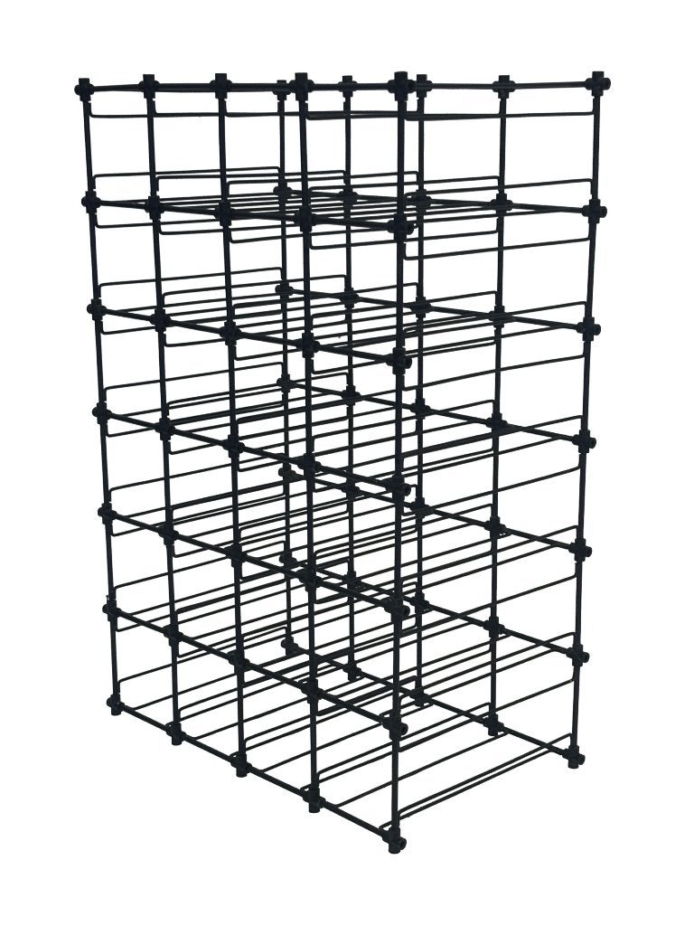 Vintage Wijnrek Modulair Metaal Jaren 80 Minimalistisch, Vintage, Gebruikt, Vintage, 15 tot 25 flessen