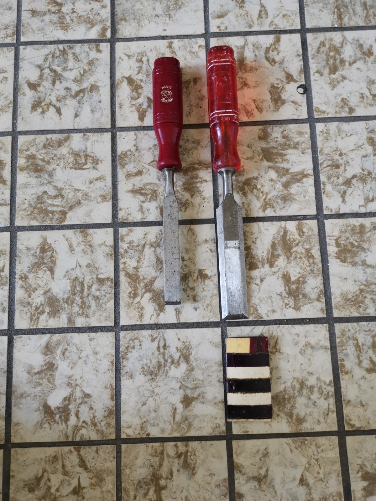 3 merk beitels 2 nooitgedagt en 1 marke kirschen, Ophalen, Gebruikt