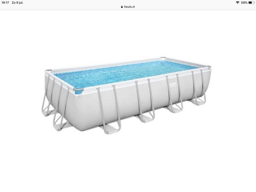 Power Steel zwembad, Tuin en Terras, Zwembaden, 200 tot 300 cm, Zo goed als nieuw, Rechthoekig, Ophalen