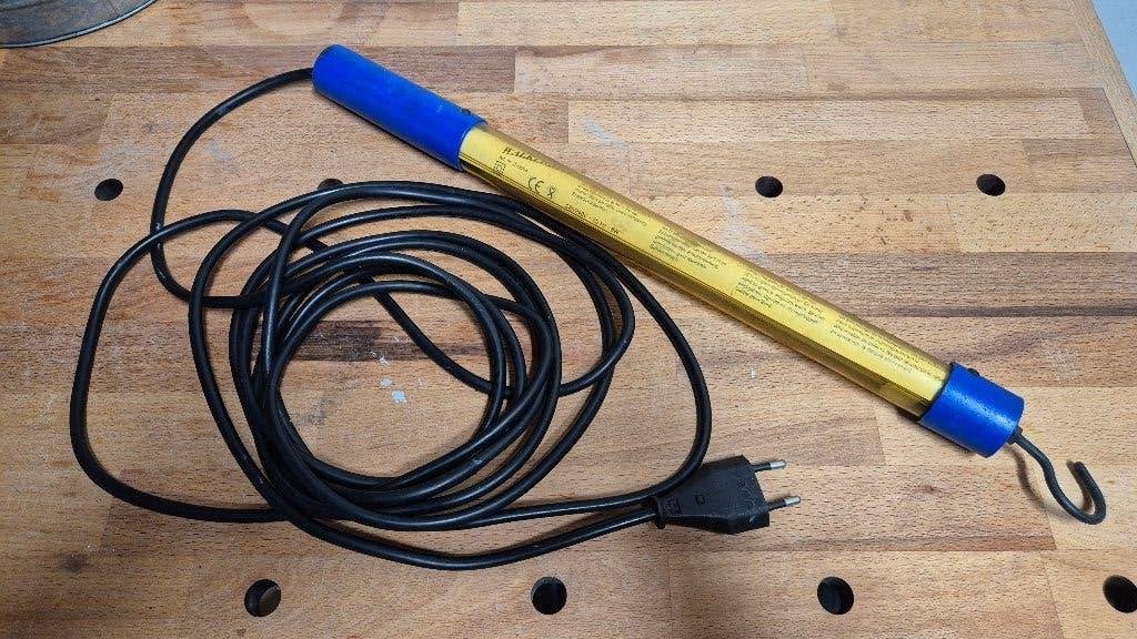 Bouwlamp met lang snoer en haak, Ophalen, Gebruikt, Minder dan 50 watt, Lamp