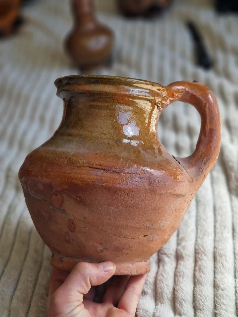 Bodemvondst 17e Eeuwse Water/Melk Kan - Antiek Aardewerk, Antiek en Kunst, Ophalen of Verzenden