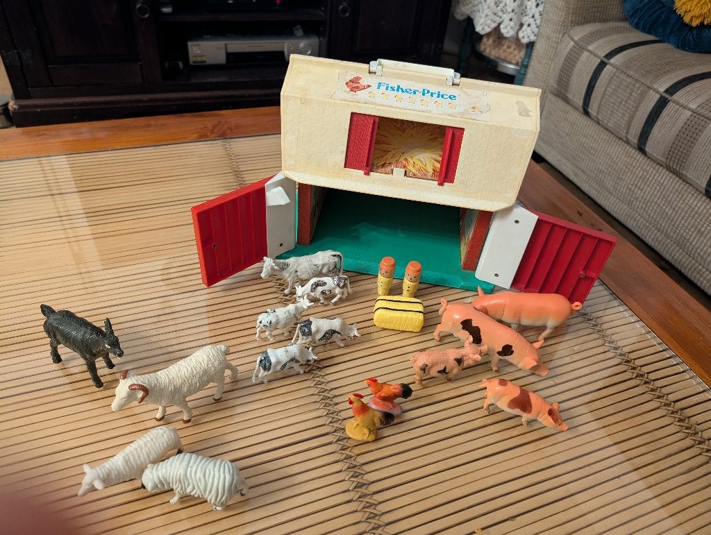 Fisher price boerderij met dieren, Ophalen of Verzenden, Gebruikt, Speelset, Met geluid