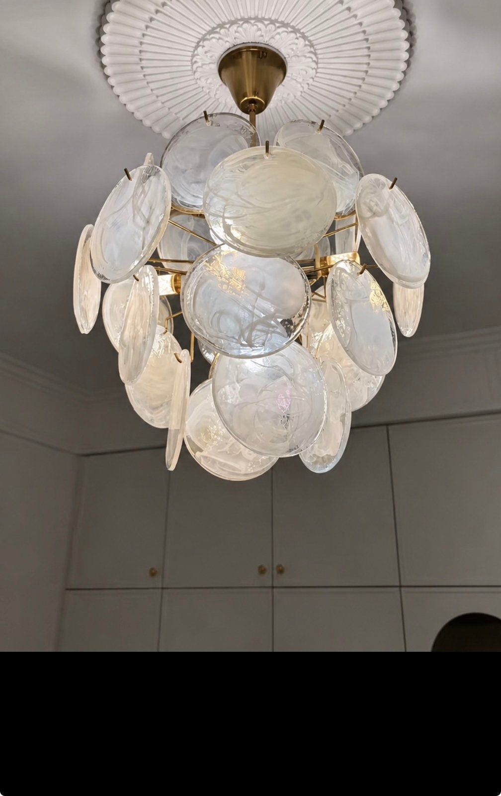 Murano Glazen Kroonluchter – Italiaans Design, Ophalen, Nieuw, Glas