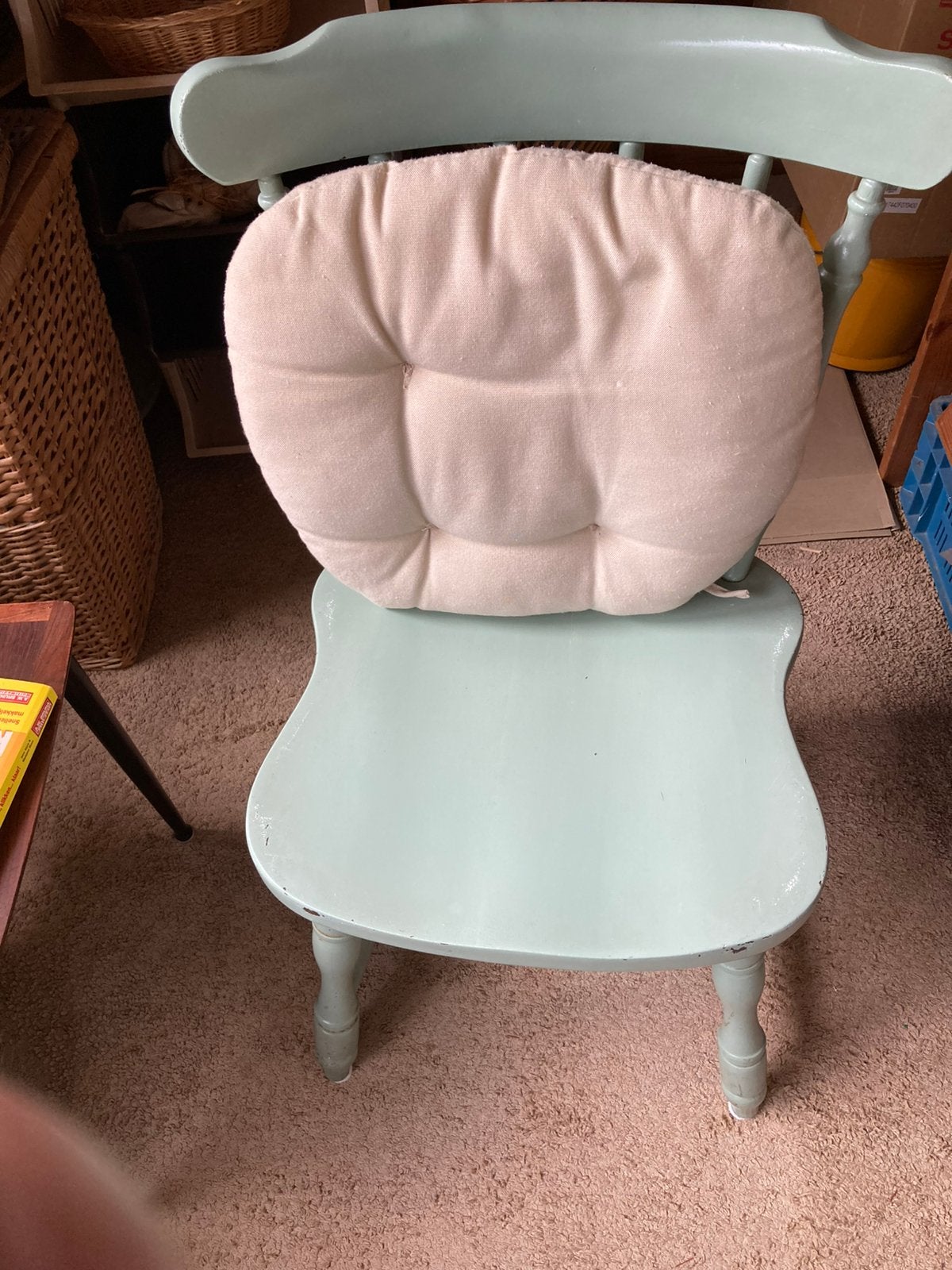 4 Vintage Bonanza stoelen, massief hout, incl. kussentjes, Ophalen, Gebruikt, Overige kleuren, Vier