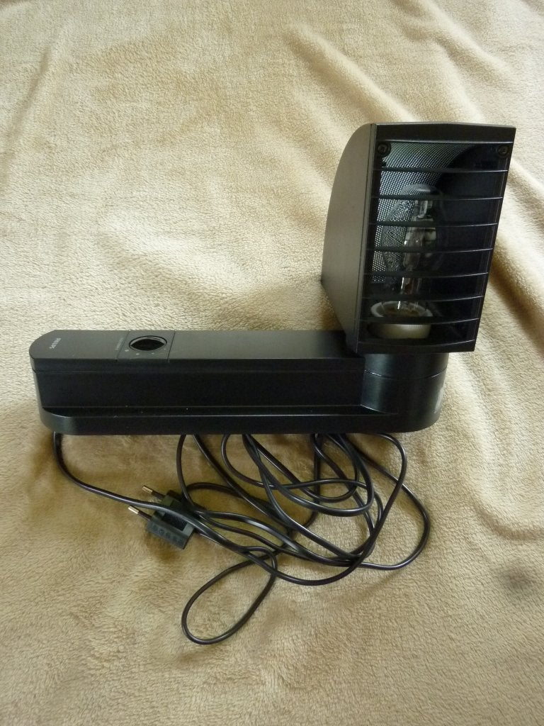 Vintage Philips QWG 150 wandlamp jaren '80, Huis en Inrichting, Lampen | Wandlampen, Ophalen of Verzenden, Zo goed als nieuw, Glas