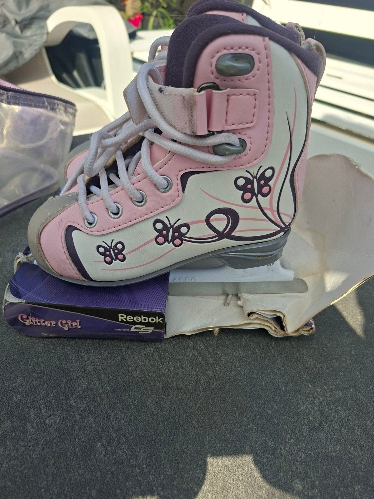 schaatsen roze reebok glitter girl 28, Sport en Fitness, Ophalen, Zo goed als nieuw, Overige merken