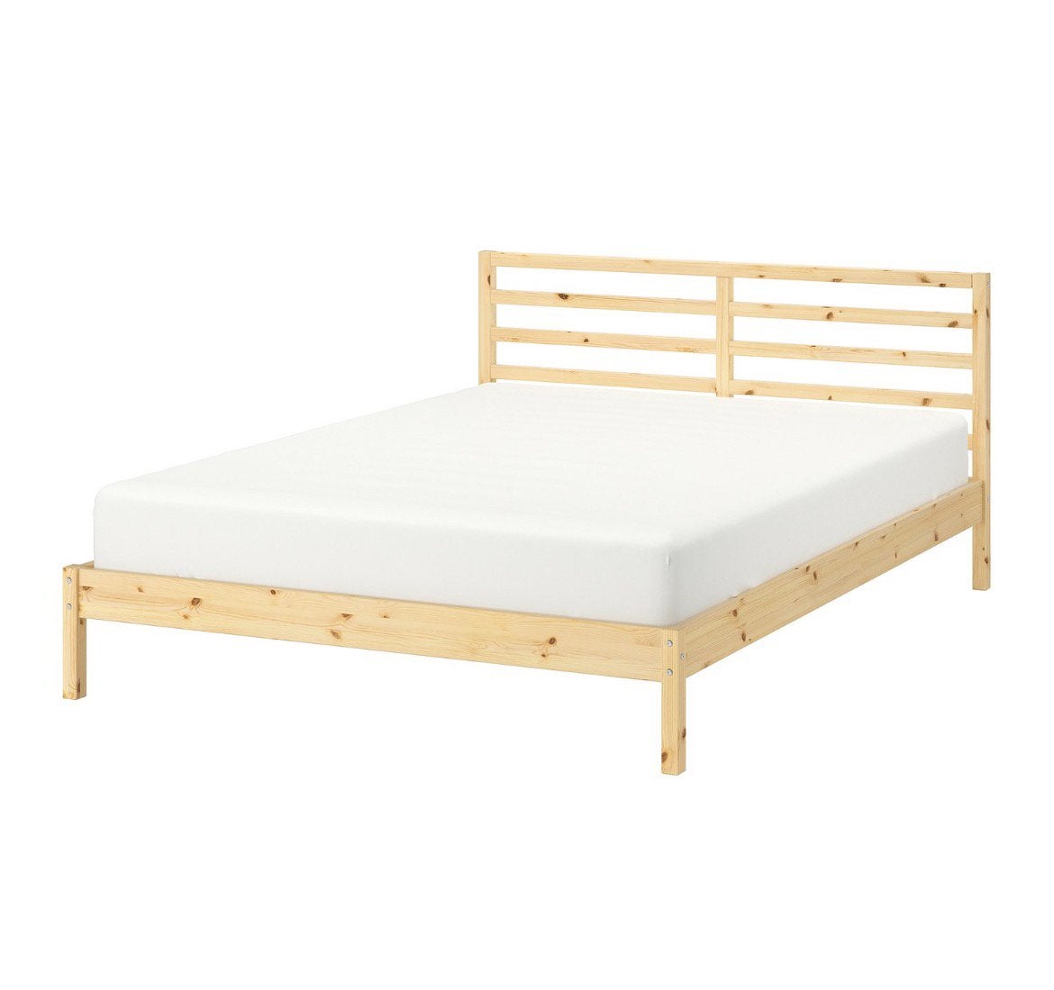 IKEA Tarva bedframe 160x200 - incl. Lattenbodem, Ophalen, Beige, Tweepersoons, Zo goed als nieuw