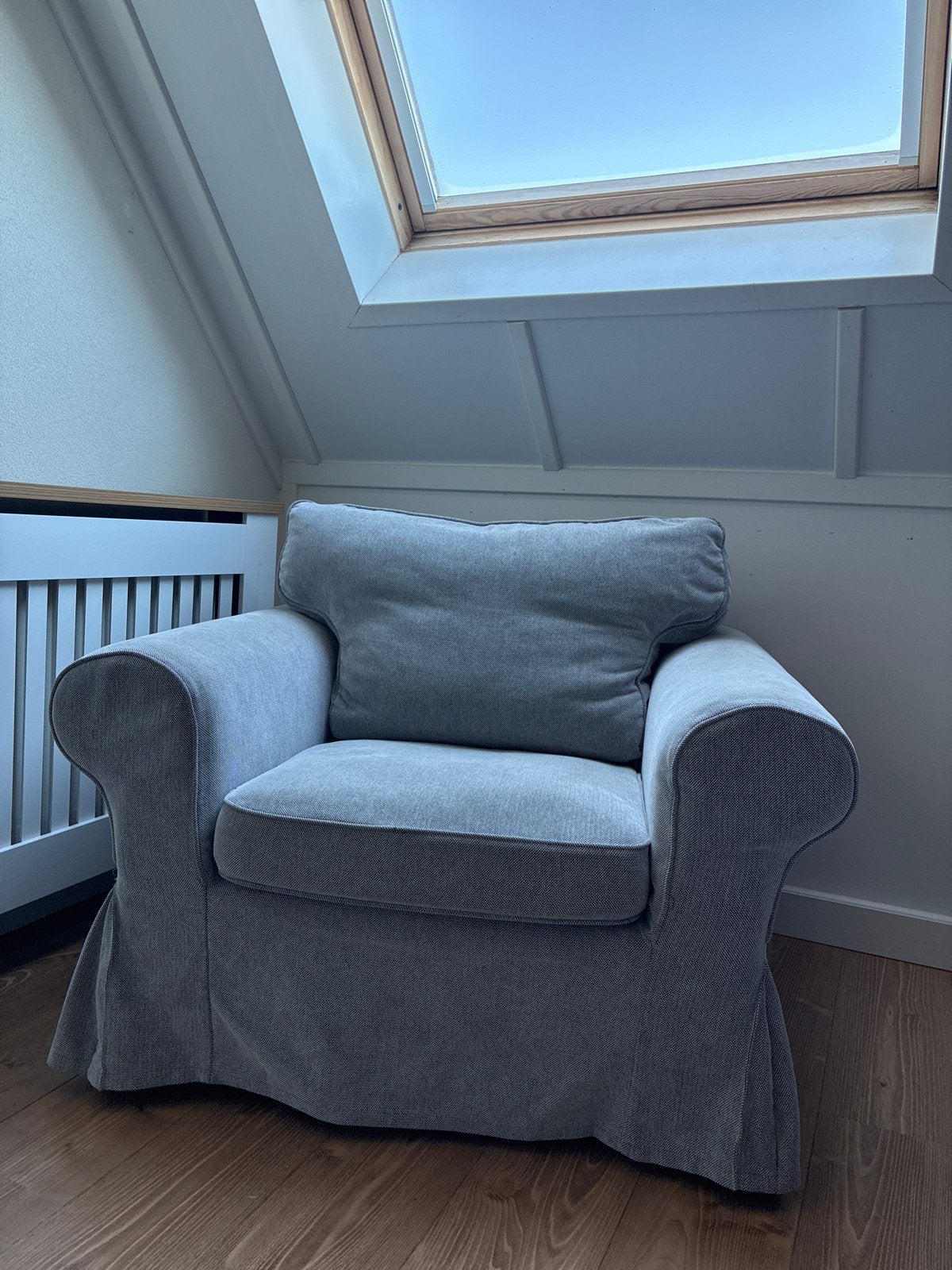 Ikea Ektorp grijze fauteuil, Ophalen, Gebruikt, Eén, Stof