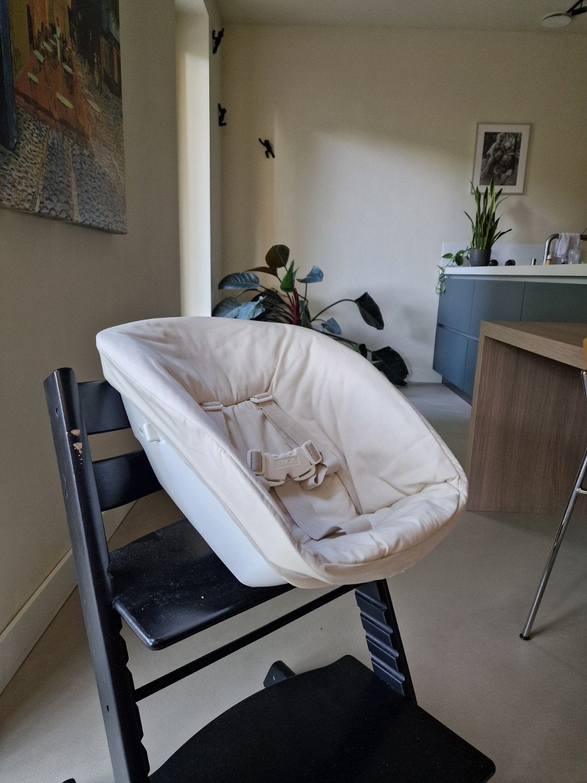 Stokke Tripp Trapp Newborn Set, Ophalen of Verzenden, Gebruikt, Meegroeistoel, Gordel(s)